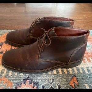 Johnston & Murphy Copeland Chukka Red Brown Oiled Full Grain Size 9.5 MSRP $169